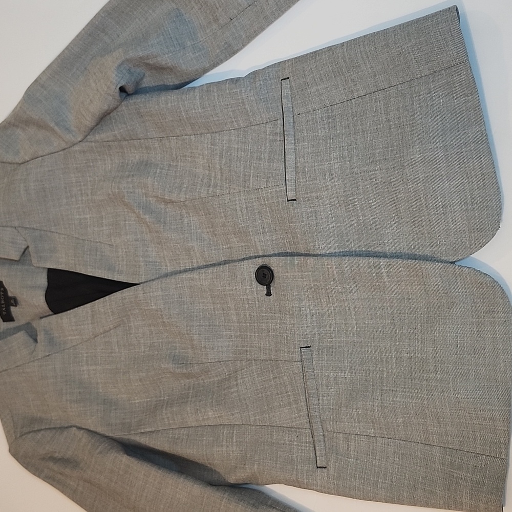 Talbots Gray Blazer With Structured Shoulders And… - image 3
